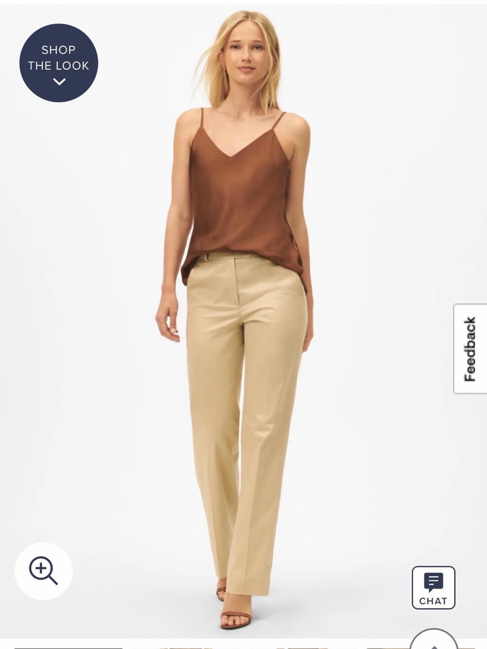Brooks Brothers Wide Leg Pants in Khaki Beige